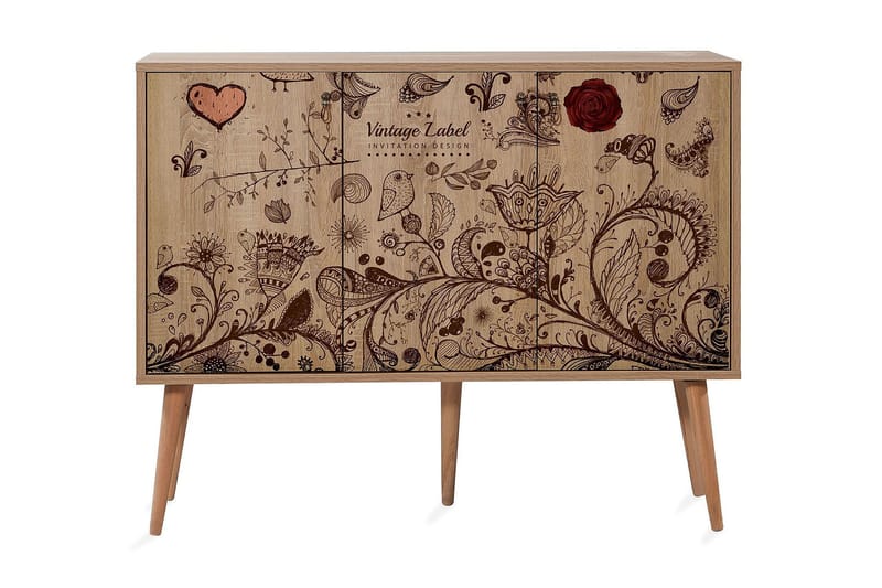 Vellavie Skänk Vintage Label - Mönstrad - Möbler - Bord & matgrupper - Avlastningsbord