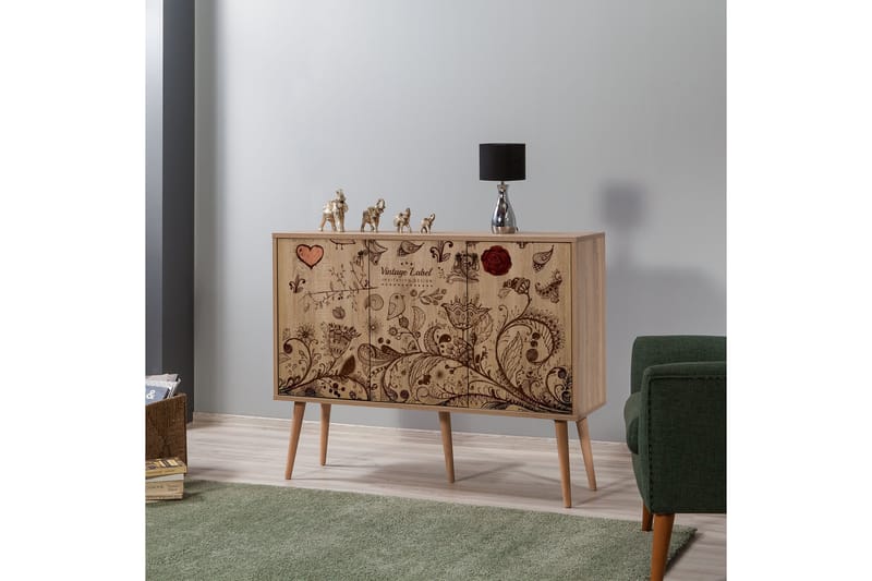 Vellavie Skänk Vintage Label - Mönstrad - Möbler - Bord & matgrupper - Avlastningsbord