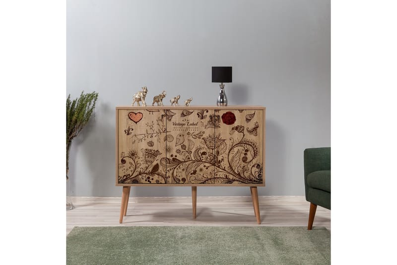 Vellavie Skänk Vintage Label - Mönstrad - Möbler - Bord & matgrupper - Avlastningsbord