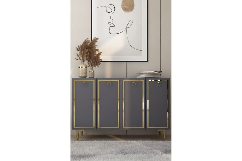 Velorae Konsollbord 120 cm - Antracit/Guld - Möbler - Bord & matgrupper - Avlastningsbord - Hallbord