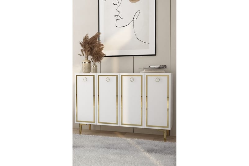 Velorae Konsollbord 120 cm - Vit/Guld - Möbler - Bord & matgrupper - Avlastningsbord - Hallbord