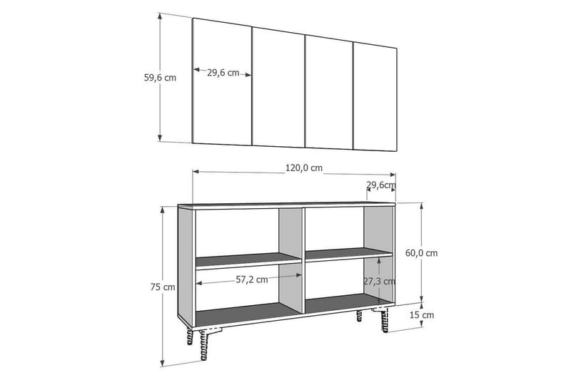Velorae Konsollbord 120 cm - Vit/Guld - Möbler - Bord & matgrupper - Avlastningsbord - Hallbord