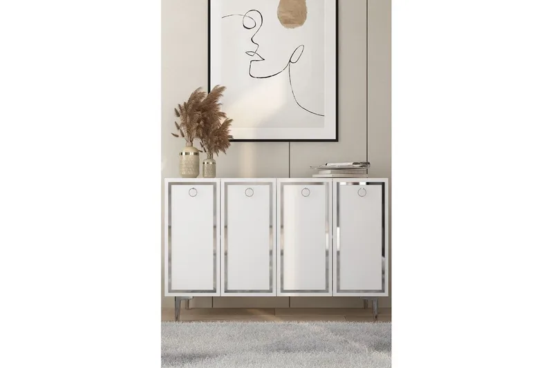 Velorae Konsollbord 120 cm - Vit/Silver - Möbler - Bord & matgrupper - Avlastningsbord - Hallbord