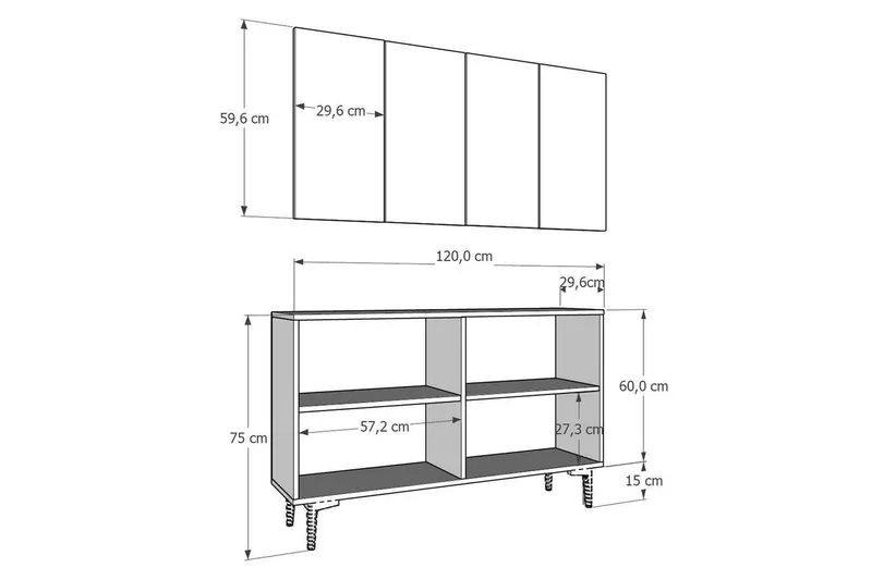 Velorae Konsollbord 120 cm - Vit/Silver - Möbler - Bord & matgrupper - Avlastningsbord - Hallbord