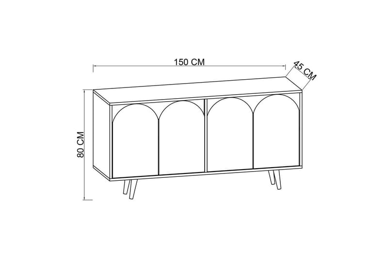 Venezia Konsollbord 150 cm - Brun/Vit - Möbler - Bord & matgrupper - Avlastningsbord - Hallbord
