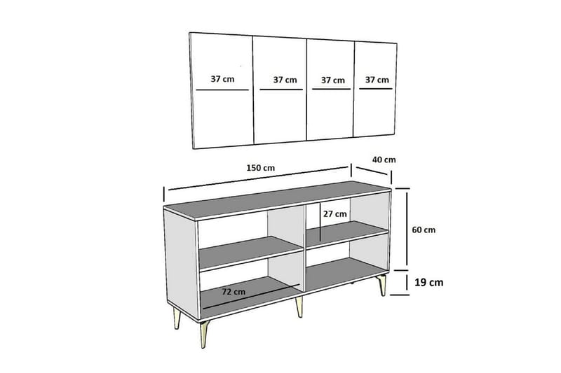 Veya Konsollbord 150 cm - Antracit - Möbler - Bord & matgrupper - Avlastningsbord - Hallbord
