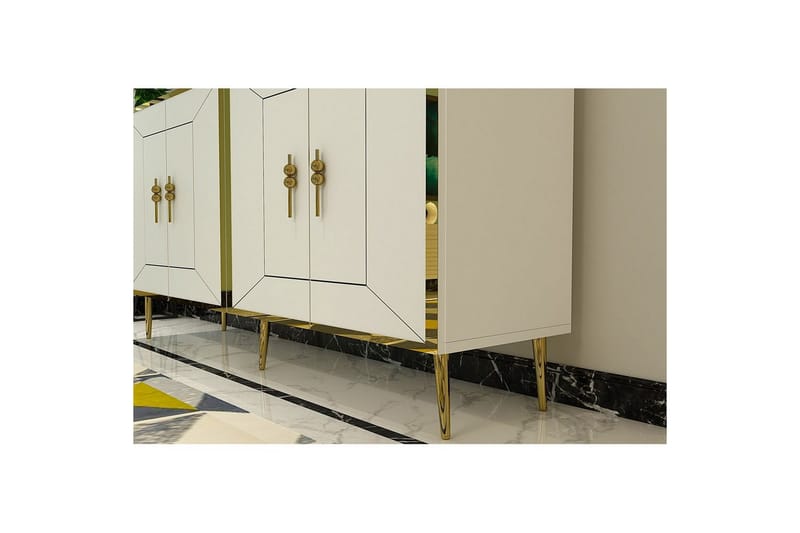 Virdel Konsollbord 150 cm - Guld/Vit - Möbler - Bord & matgrupper - Avlastningsbord - Hallbord