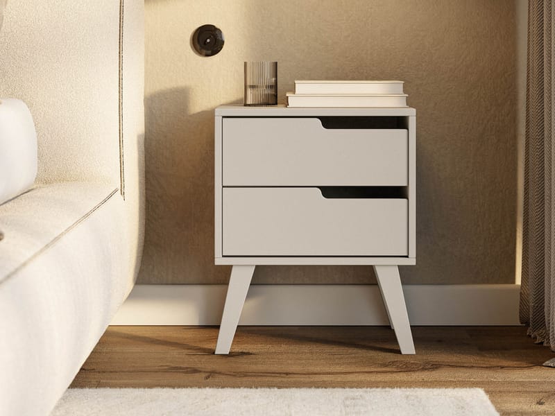 Virello Sängbord 45 cm - beige - Möbler - Bord & matgrupper - Avlastningsbord - Sängbord & nattduksbord