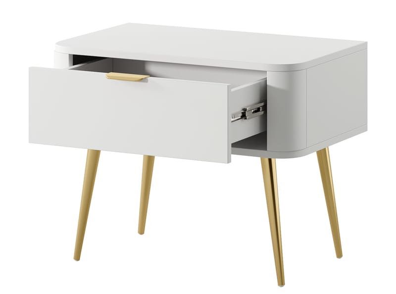 Walia Sängbord 63 cm - Vit - Möbler - Bord & matgrupper - Avlastningsbord - Sängbord & nattduksbord