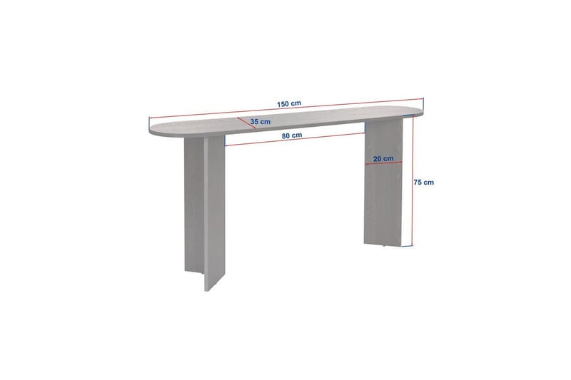 Yeno Konsollbord 150 cm - Chokladbrun - Möbler - Bord & matgrupper - Avlastningsbord - Hallbord