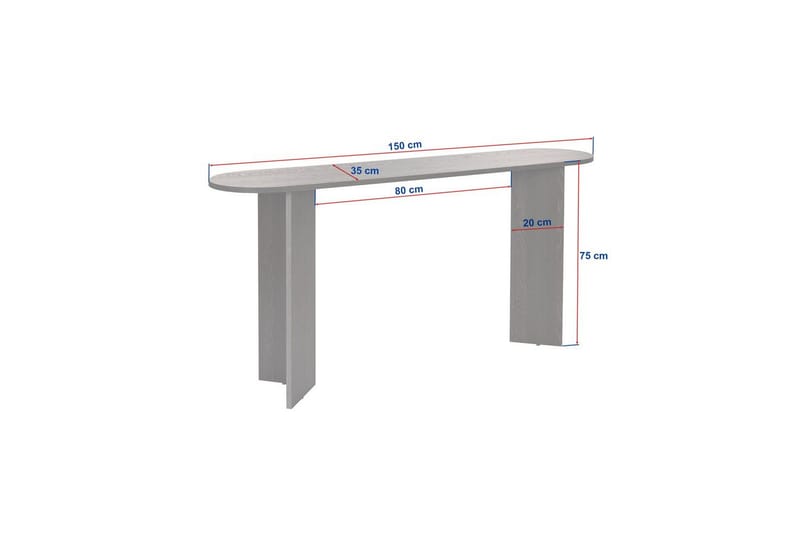 Yeno Konsollbord 150 cm - Grå - Möbler - Bord & matgrupper - Avlastningsbord - Hallbord