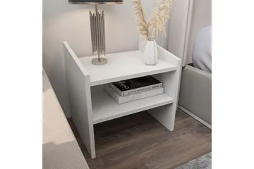 Zalric Sängbord 45 cm - Vit - Möbler - Bord & matgrupper - Avlastningsbord - Sängbord & nattduksbord