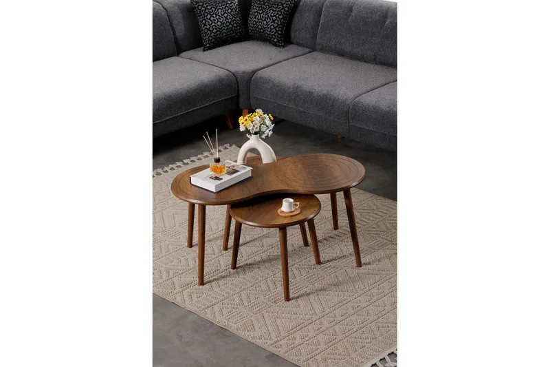 Zalvar Satsbord 100 cm - Sand - Möbler - Bord & matgrupper - Avlastningsbord - Satsbord