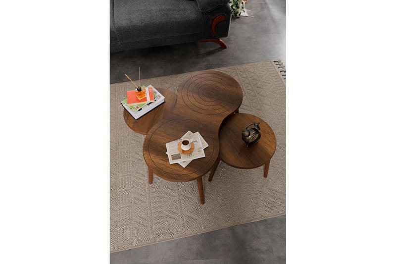 Zalvar Satsbord 100 cm - Sand - Möbler - Bord & matgrupper - Avlastningsbord - Satsbord