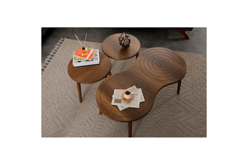 Zalvar Satsbord 100 cm - Sand - Möbler - Bord & matgrupper - Avlastningsbord - Satsbord