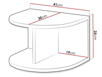 Zarek Sängbord 41 cm - beige - Möbler - Bord & matgrupper - Avlastningsbord - Sängbord & nattduksbord
