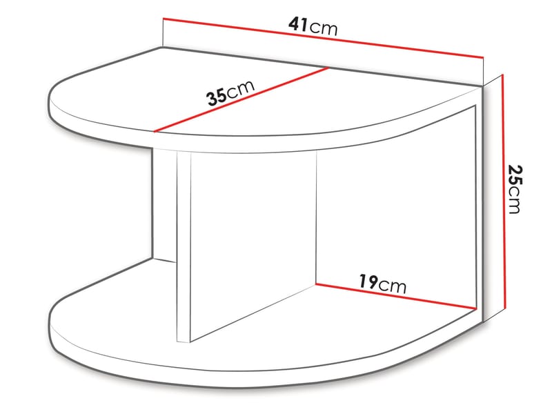 Zarek Sängbord 41 cm - beige - Möbler - Bord & matgrupper - Avlastningsbord - Sängbord & nattduksbord