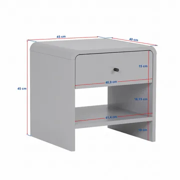 Zavio Sängbord 45x45x40 cm - Milano Walnut - Möbler - Bord & matgrupper - Avlastningsbord - Sängbord & nattduksbord