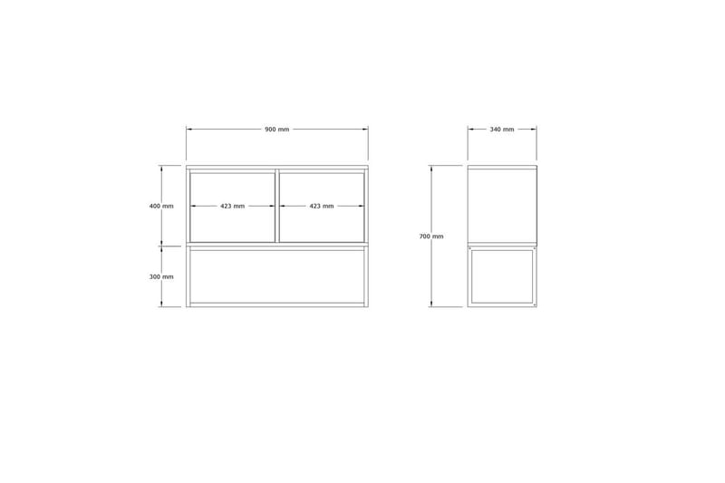 Zermat Konsollbord 90 cm - Blå - Möbler - Bord & matgrupper - Avlastningsbord - Hallbord