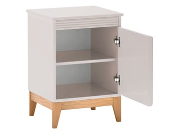 Zeylor Sängbord 45 cm i Trä med Förvaring och Lådor - Vit - Möbler - Bord & matgrupper - Avlastningsbord - Sängbord & nattduksbord