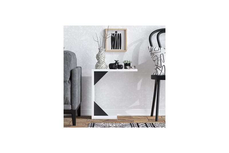 Zoey Sidobord 40 cm - Svart/Vit - Möbler - Bord & matgrupper - Avlastningsbord - Lampbord