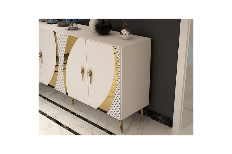 Zoman Konsollbord 150 cm - Guld/Vit - Möbler - Bord & matgrupper - Avlastningsbord - Hallbord
