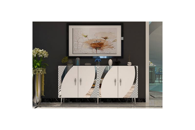 Zoman Konsollbord 150 cm - Vit/Silver - Möbler - Bord & matgrupper - Avlastningsbord - Hallbord