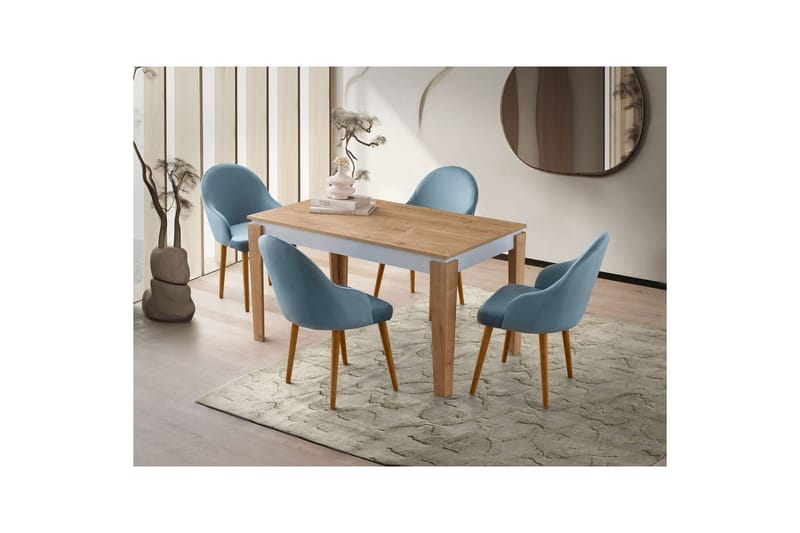 Azoula Matbord 140 cm Rektangulär - Ek/Vit - Möbler - Bord & matgrupper - Matbord & köksbord