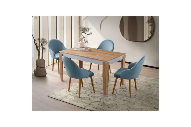 Azoula Matbord 140 cm Rektangulär - Ek/Vit - Möbler - Bord & matgrupper - Matbord & köksbord