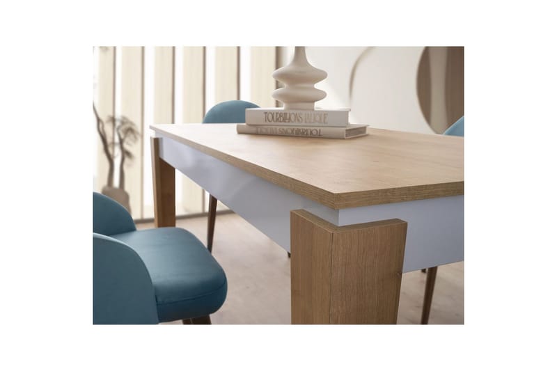 Azoula Matbord 140 cm Rektangulär - Ek/Vit - Möbler - Bord & matgrupper - Matbord & köksbord