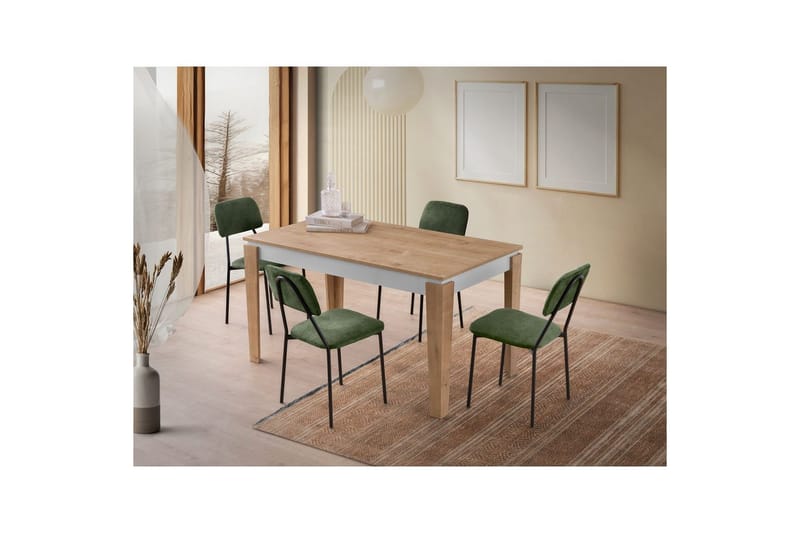 Azoula Matbord 140 cm Rektangulär - Ek/Vit - Möbler - Bord & matgrupper - Matbord & köksbord