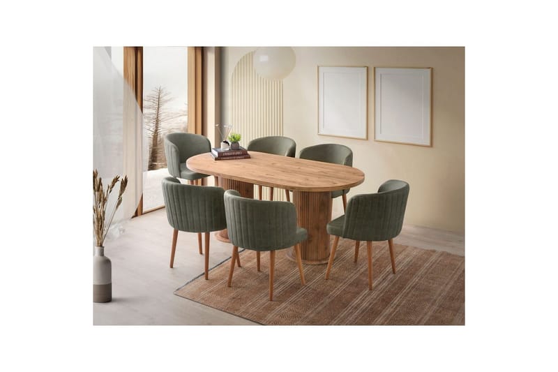 Babilas Matbord 180 cm Oval - Valnöt - Möbler - Bord & matgrupper - Matbord & köksbord