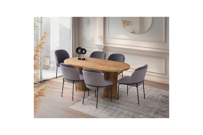 Babilas Matbord 180 cm Oval - Valnöt - Möbler - Bord & matgrupper - Matbord & köksbord