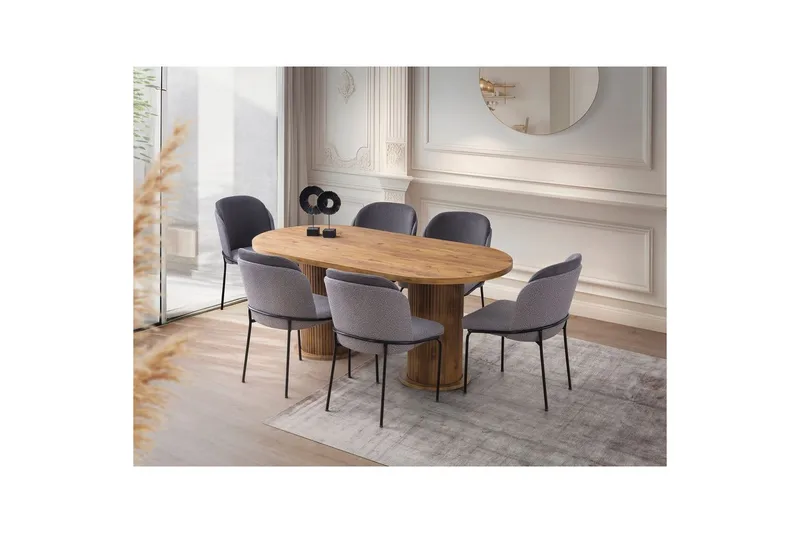 Babilas Matbord 180 cm Oval - Valnöt - Möbler - Bord & matgrupper - Matbord & köksbord