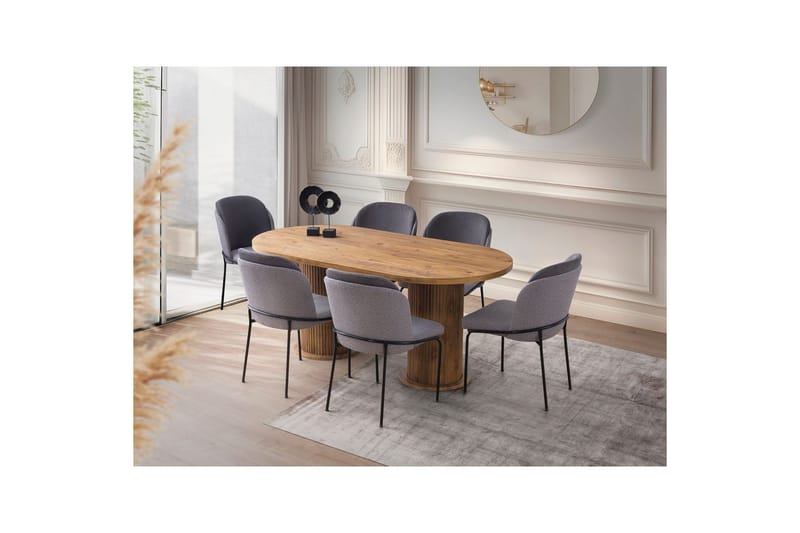 Babilas Matbord 180 cm Oval - Valnöt - Möbler - Bord & matgrupper - Matbord & köksbord