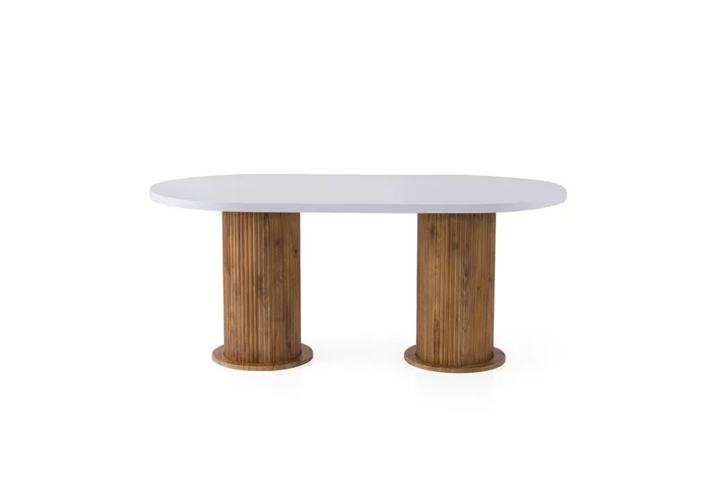 Babilas Matbord 180 cm Oval - Vit - Möbler - Bord & matgrupper - Matbord & köksbord