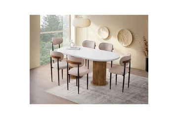 Babilas Matbord 180 cm Oval - Vit - Möbler - Bord & matgrupper - Matbord & köksbord