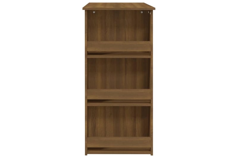 Barbord med förvaringshyllor brun ek 102x50x103,5 cm spånski - Brun - Möbler - Bord & matgrupper - Barbord & ståbord