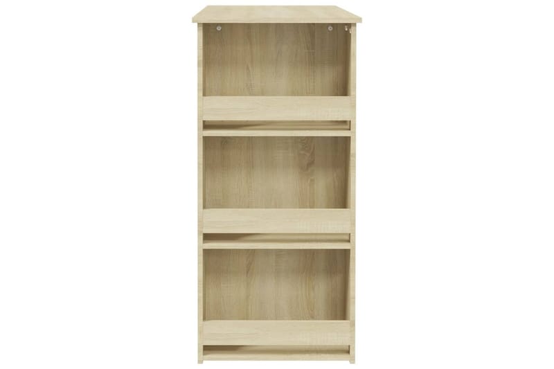 Barbord med förvaringshyllor sonoma-ek 102x50x103,5cm spånsk - Beige - Möbler - Bord & matgrupper - Barbord & ståbord