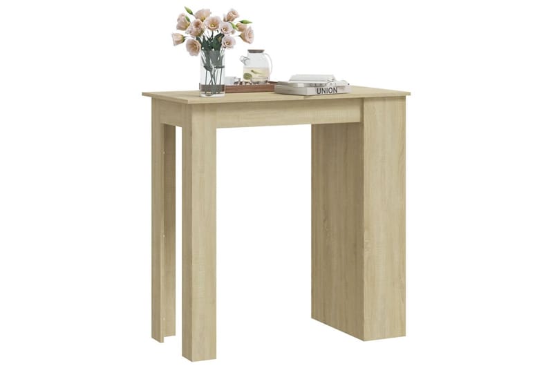 Barbord med förvaringshyllor sonoma-ek 102x50x103,5cm spånsk - Beige - Möbler - Bord & matgrupper - Barbord & ståbord