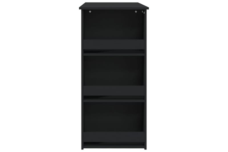 Barbord med förvaringshyllor svart 102x50x103,5 cm spånskiva - Svart - Möbler - Bord & matgrupper - Barbord & ståbord