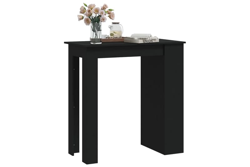 Barbord med förvaringshyllor svart 102x50x103,5 cm spånskiva - Svart - Möbler - Bord & matgrupper - Barbord & ståbord