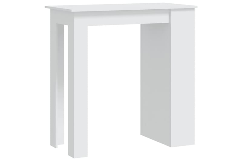 Barbord med förvaringshyllor vit 102x50x103,5 cm spånskiva - Vit - Möbler - Bord & matgrupper - Barbord & ståbord