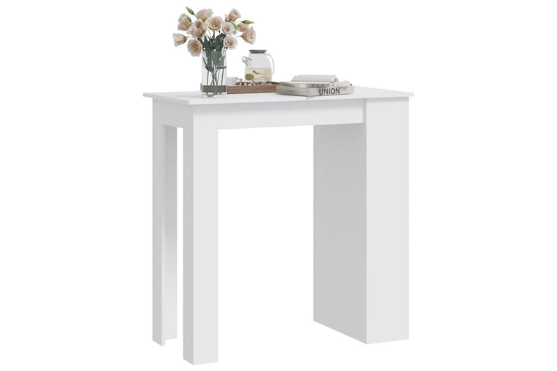 Barbord med förvaringshyllor vit 102x50x103,5 cm spånskiva - Vit - Möbler - Bord & matgrupper - Barbord & ståbord