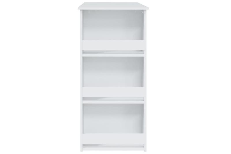 Barbord med förvaringshyllor vit 102x50x103,5 cm spånskiva - Vit - Möbler - Bord & matgrupper - Barbord & ståbord