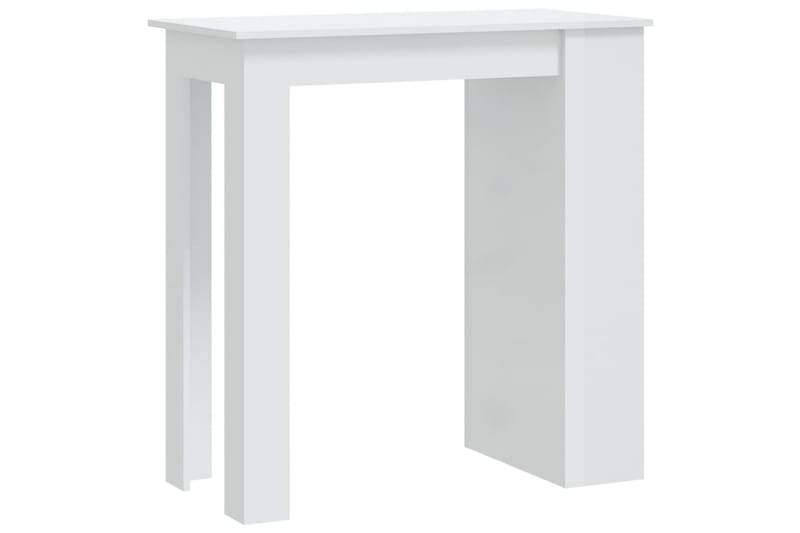 Barbord med hyllor vit högglans 102x50x103,5 cm spånskiva - Vit - Möbler - Bord & matgrupper - Barbord & ståbord