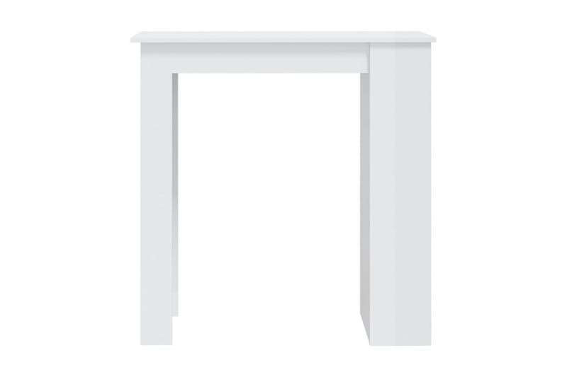 Barbord med hyllor vit högglans 102x50x103,5 cm spånskiva - Vit - Möbler - Bord & matgrupper - Barbord & ståbord
