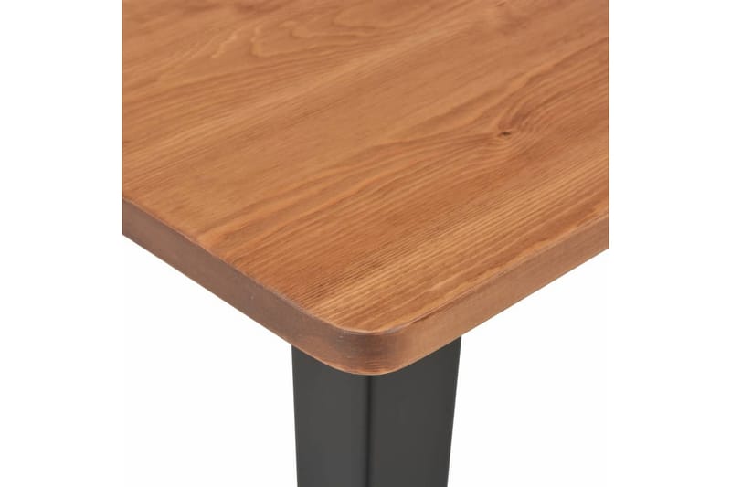 Barbord 60x60x108 cm massiv furu stål svart - Svart - Möbler - Bord & matgrupper - Barbord & ståbord