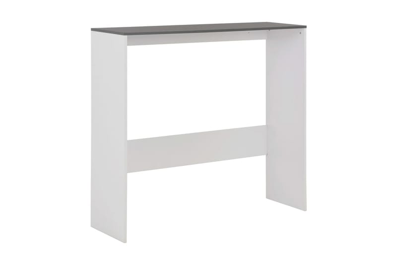 Barbord med 2 bordsskivor vit och grå 130x40x120 cm - Vit - Möbler - Bord & matgrupper - Barbord & ståbord