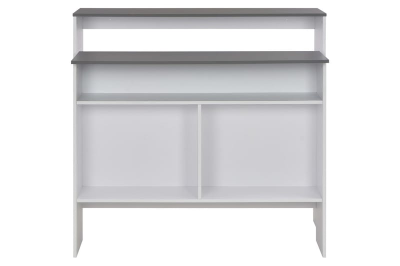 Barbord med 2 bordsskivor vit och grå 130x40x120 cm - Vit - Möbler - Bord & matgrupper - Barbord & ståbord